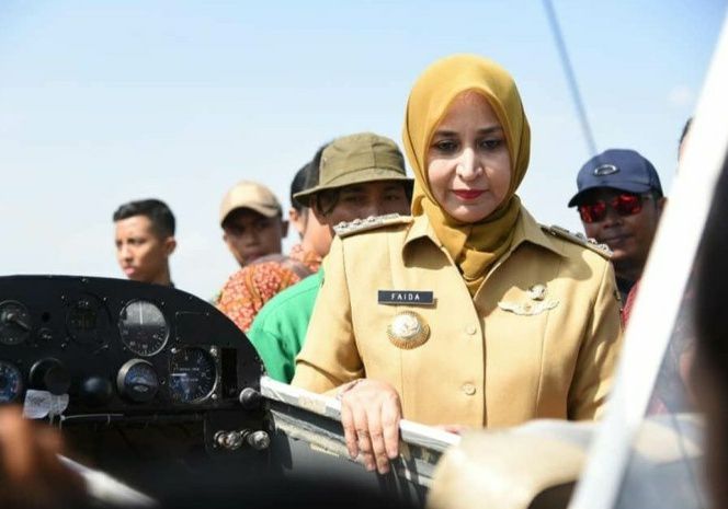 Bupati Jember, Faidah dalam rapat paripurna hak menyatakan pendapat yang digelar di ruang sidang utama di DPRD Rabu (23/7). 