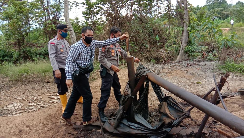 Penertiban Ilegal Drilling di Sarolangun Kembali Tak Temukan Pelaku.