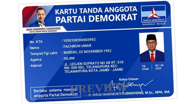 Soal KTA Demokrat Fachrori, Begini Tanggapan Cik Bur