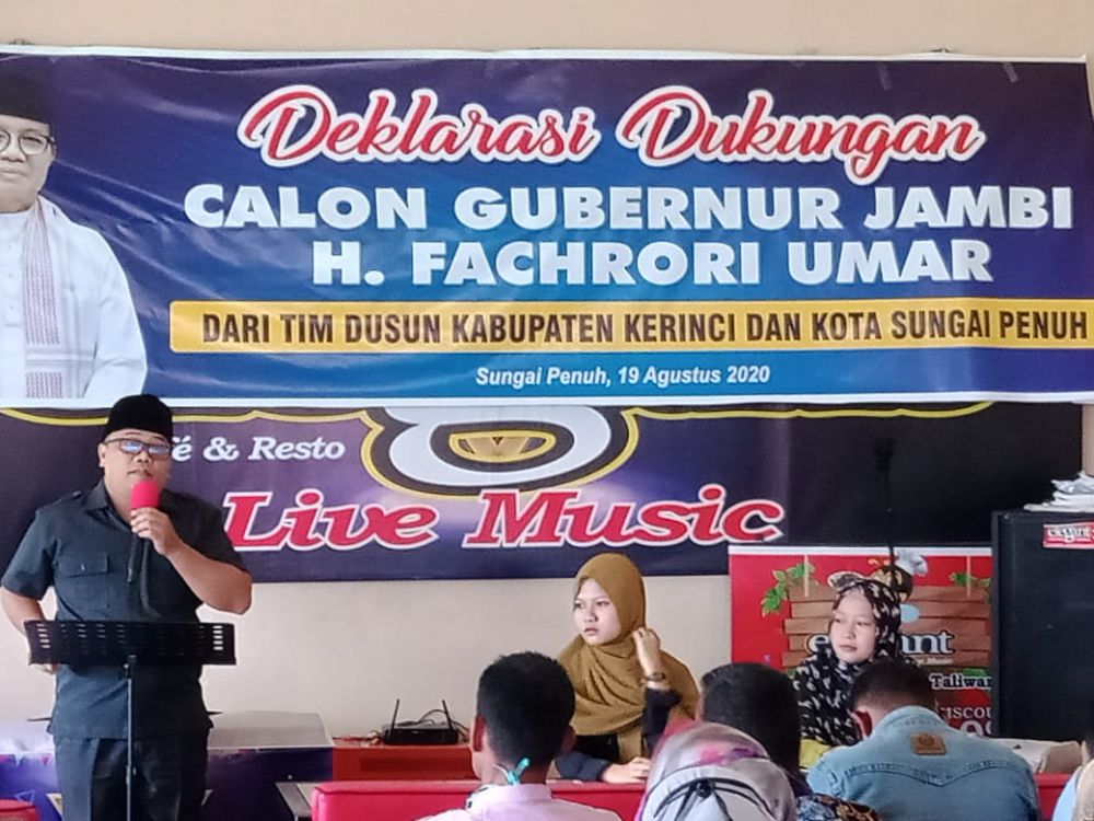 Deklarasi Dukungan, Tim Dusun Kerinci-Sungai Penuh Siap Menangkan Fachrori Umar di Pilgub Jambi