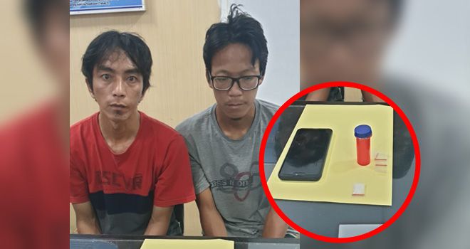 Empat tersangka penyalahgunaan nerkoba yang berhasil diamankan oleh Ditresnakoba Polda Jambi dalam sehari