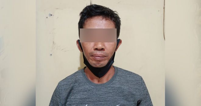 Pelaku pembakaran lahan yang diamankan oleh pihak Polres Muaro Jambi