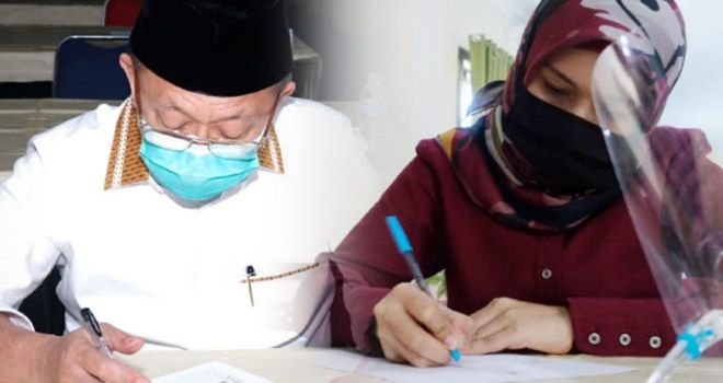 Pasangan CE-Ratu Tes Psikologi di RSUD Raden Mattaher