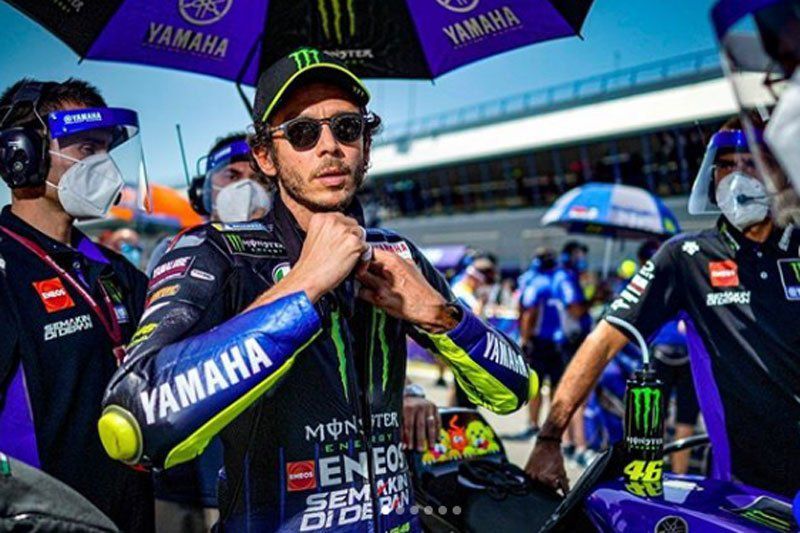 Pembalap Monster Energy Yamaha, Valentino Rossi. 