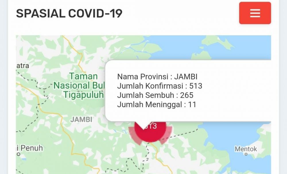 Positif Covid19 Jambi Bertambah 23 Orang Tembus 513 Kasus.