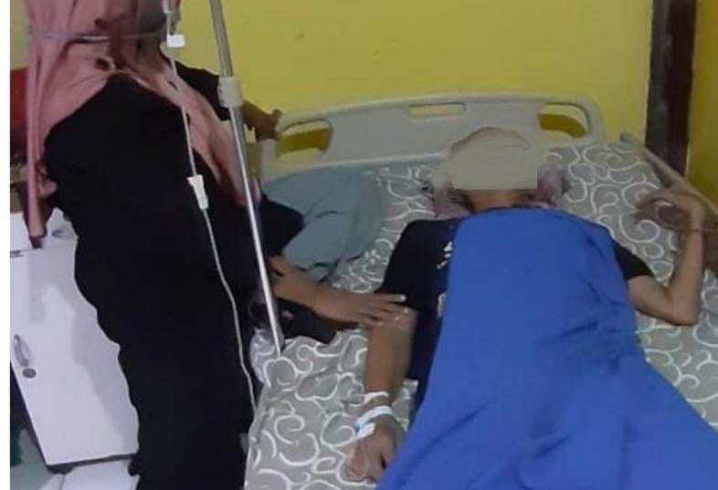 RM, saat mendapatkan perawatan, sebelum meninggal dunia.