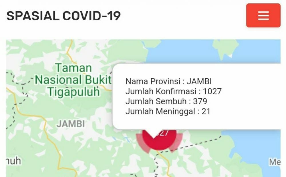 Update covid-19 Provinsi Jambi.