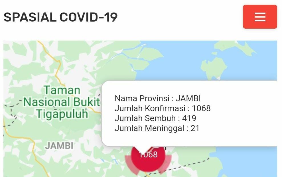 Update covid-19 Provinsi Jambi.
