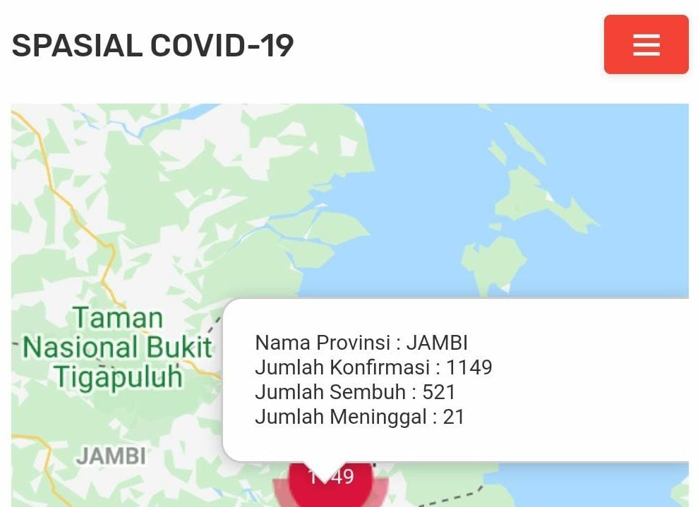 Update covid-19 Provinsi Jambi.
