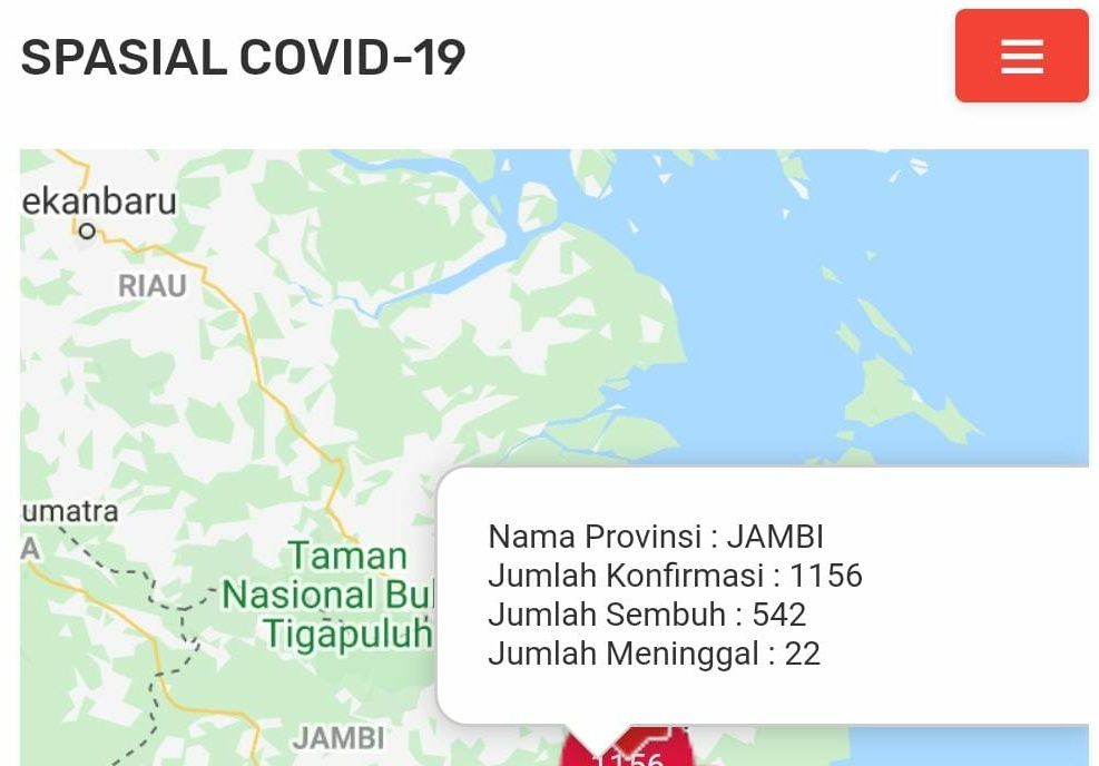 Update covid-19 Provinsi Jambi.