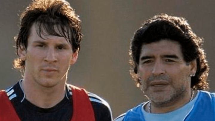 Lionel Messi dan Maradona.