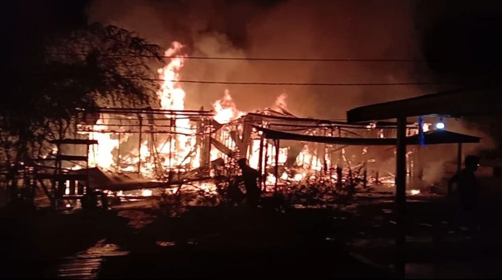 6 Rumah Warga di Tanjabtim Terbakar.
