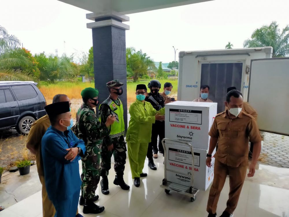 Vaksin Sinovac tiba di Muaro Jambi.