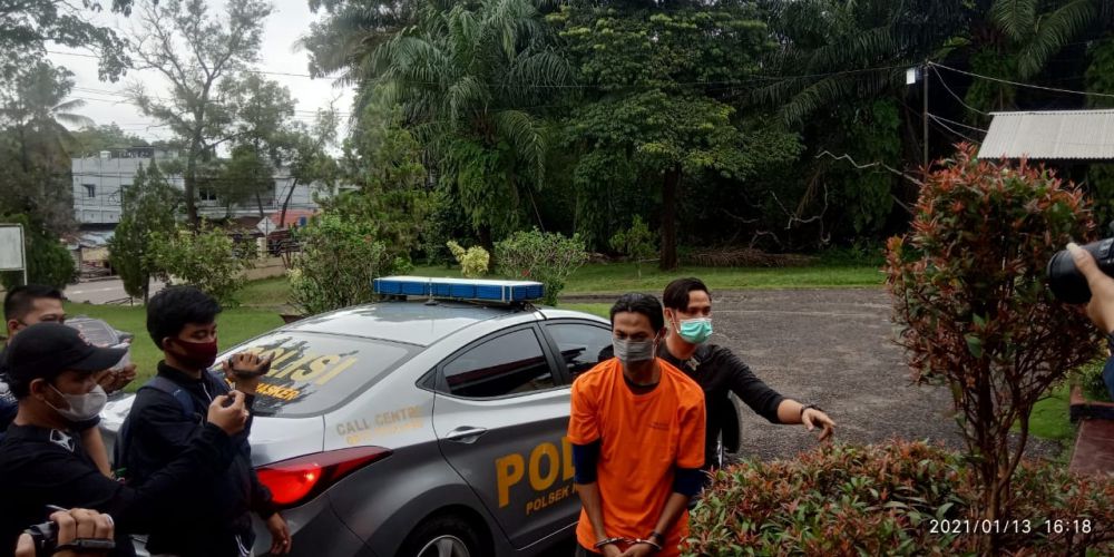 Tersangka penggelapan motor milik temannya sendiri berhasil ditangkap oleh Unit Reskrim Macan, Polsek Kota Baru

