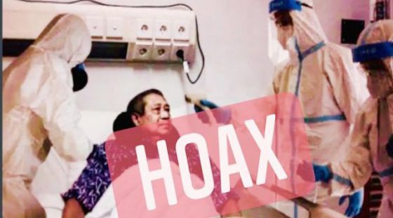 Foto hoax SBY dirawat karena Covid-19. (Twitter/@OssyDermawan)