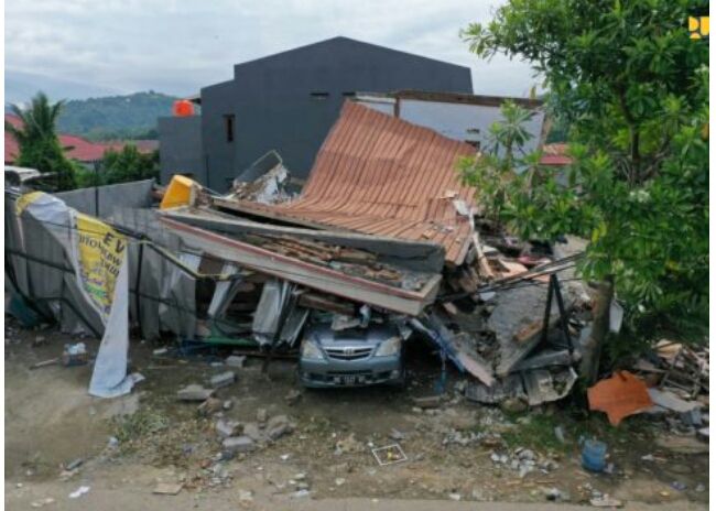 Ilustrasi gempa Sulawesi Barat. (Kementerian PUPR)