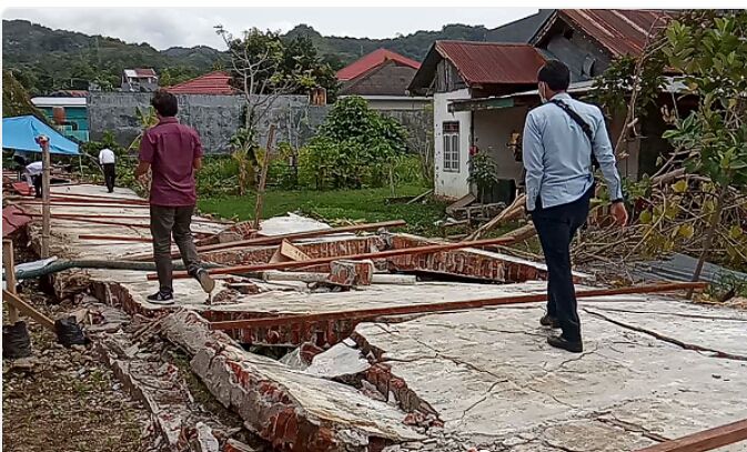Tembok Pembatas Rutan Mamuju Ambruk