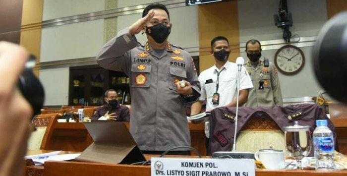 Komjen Pol Listyo Sigit Purnomo menjalani fit and proper test di Komisi III DPR RI, Rabu (20/1/2021). 
