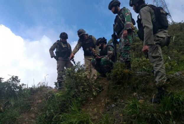 Baku tembak TNI dengan KKB di Titigi, Papua masih berlangsung. Foto: ANTARA/HO/Humas Polda Papua