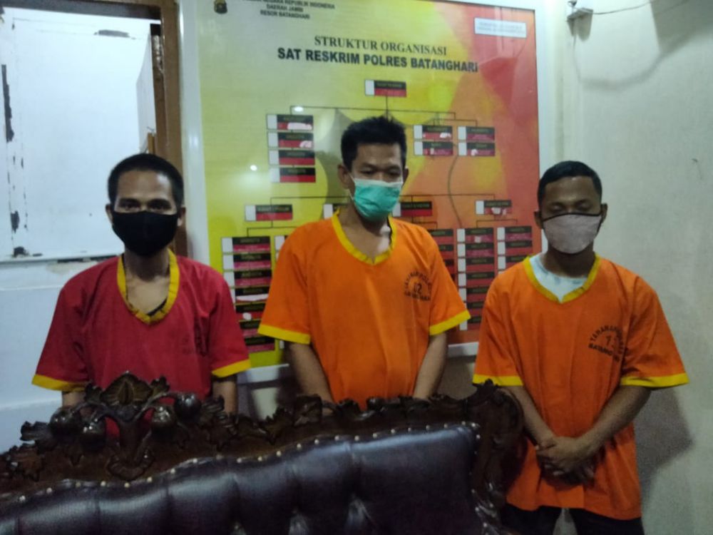 Satreskrim Polres Batanghari Ringkus Tiga Pelaku llegal Drilling.