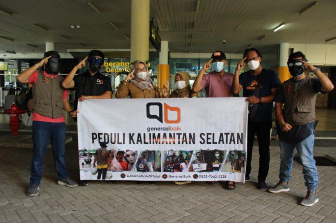 Generasi Baik Jambi Berangkatkan Tim Kemanusiaan ke Kalimantan Selatan.