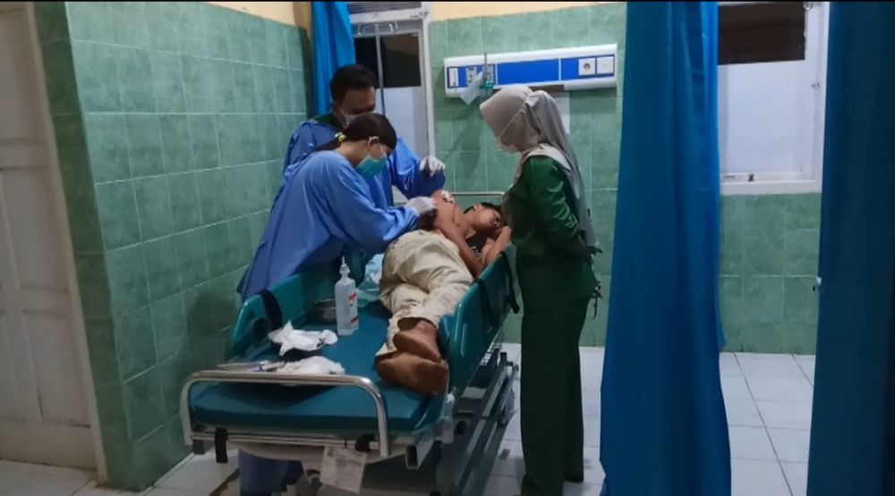 Tiga Pemuda di Tanjabtim Derita Luka Robek.