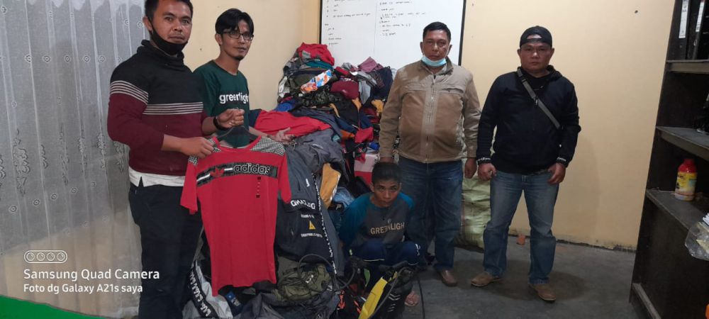 Polsek Kayu Aro Berhasil Amankan Pelaku Pencurian 700 Helai Pakaian Persiapan Lebaran.