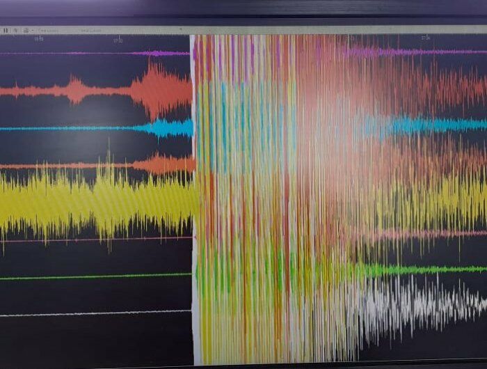 Gempa Malang yang terekam di pos pendataan Gunung Merapi. 
