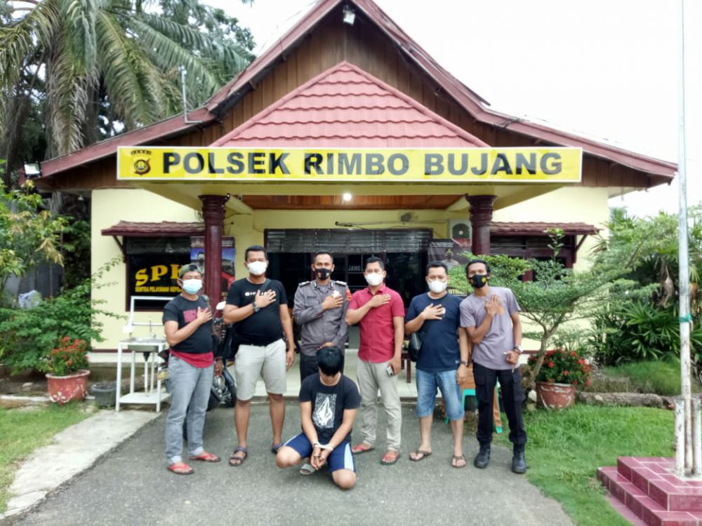 Pelaku penipuan dengan modus rental mobil akhirnya ditangkap oleh Unit Reskrim Polsek Rimbo Bujang