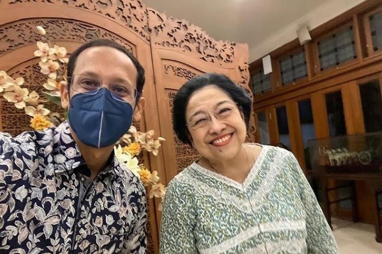 Nadiem Makarim dan Megawati Soekarnoputri.