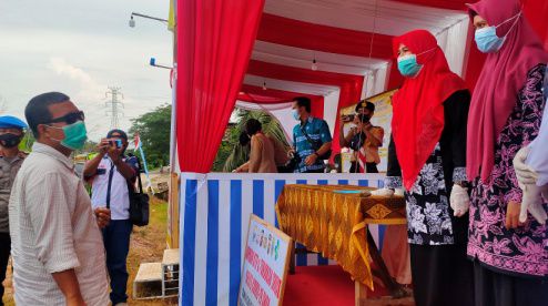 Bupati Tanjab Timur Romi Haryanto pantau posko penyekatan mudik