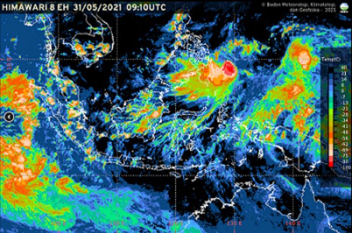 Peta satelit siklon Choi-Wan. 