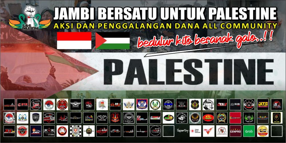 Aksi dan Penggalangan Dana All Community Jambi Bersatu Untuk Palestina.