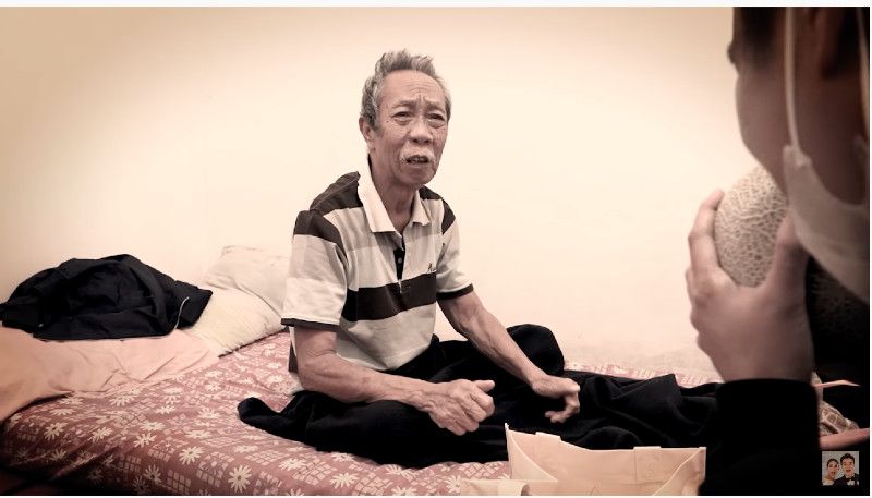 Pak Ogah saat dijenguk Baim Wong.