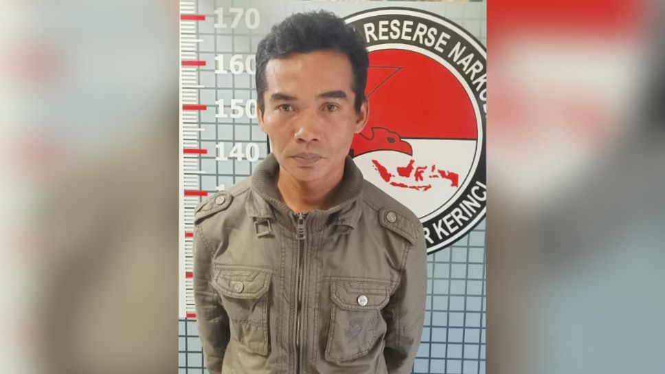 Terduga pelaku penyalahgunaan narkoba jenis sabu di Lempur, Kerinci berhasil ditangkap polisi, berikut barang buktinya berupa berupa sabu seberat 0,3 gram