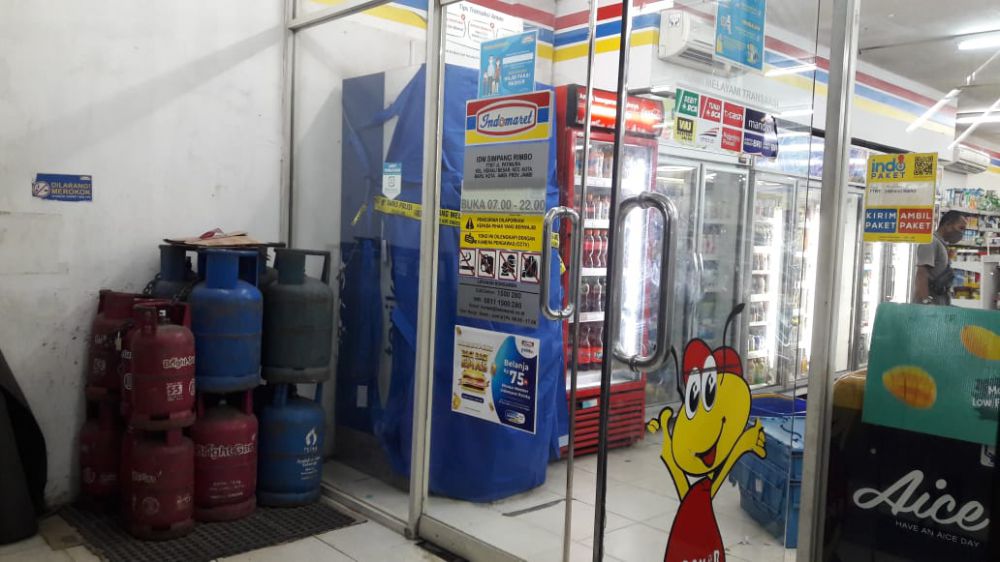 ATM Indomaret Simpang Rimbo Dibobol Maling.