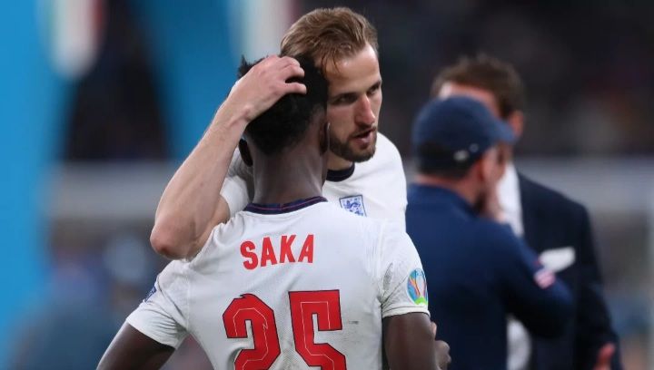 Pemain Inggris, Bukayo Saka. (The FA)
