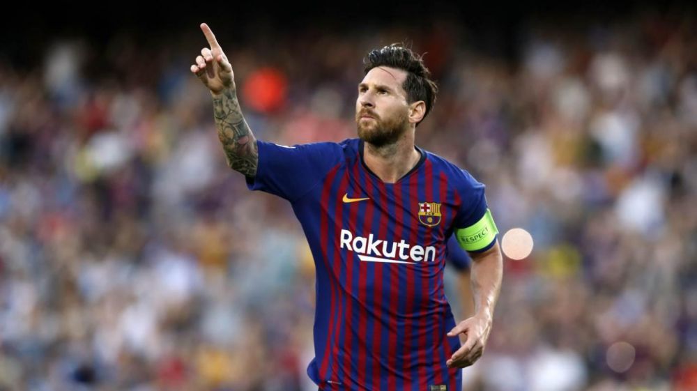Pemain Barcelona, Lionel Messi. 