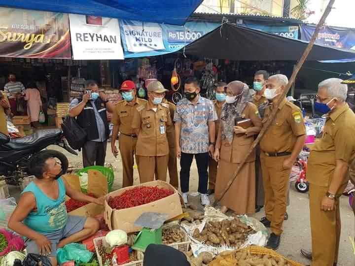 SIDAK: Tim Satgas melakukan sidak beberapa Pasar Tradisional.