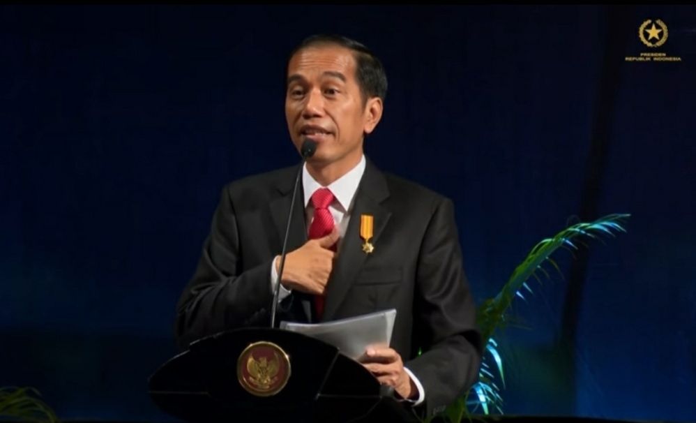 Presiden Jokowi dalam acara sosialisasi program pengampunan pajak atau tax amnesty, di JIExpo, Kemayoran, Jakarta, Senin (1/8/2016)