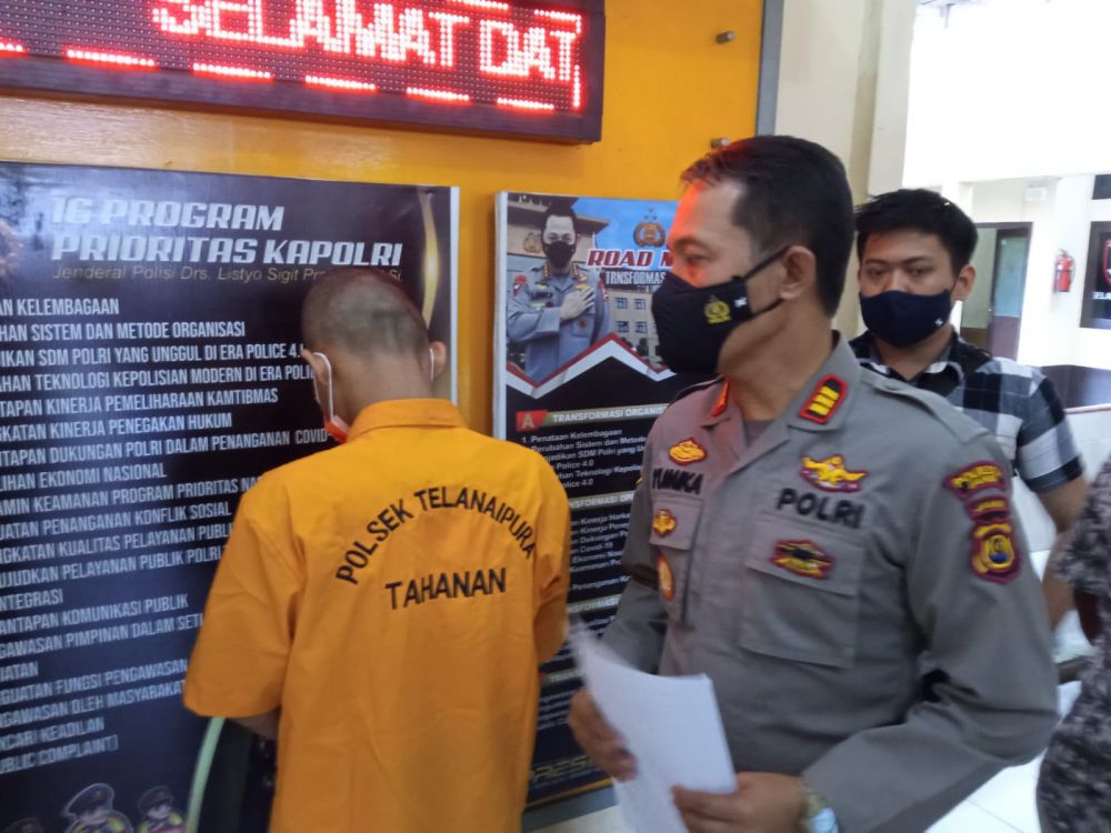 Salah seorang anggota geng motor yang dilimpahkan ke JPU usai berkas perkaranya dinyatakan lengkap oleh penyidik.