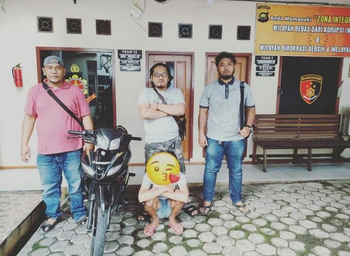 RM pelaku curanmor berhasil ditangkap tim libas di Hotel Green House di kawasan Kebun Handil