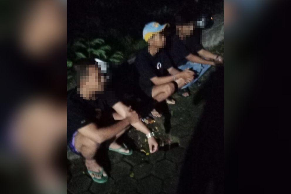 Sembilan pelaku balap liar yang diamankan Polsek Jambi Selatan.