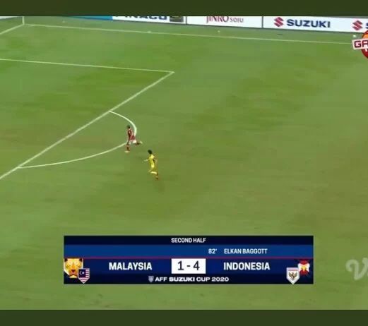 Tangkapan Layar Youtube, Timnas Indonesia kalahkan Timnas Malaysia dengan skor telak 4-1
