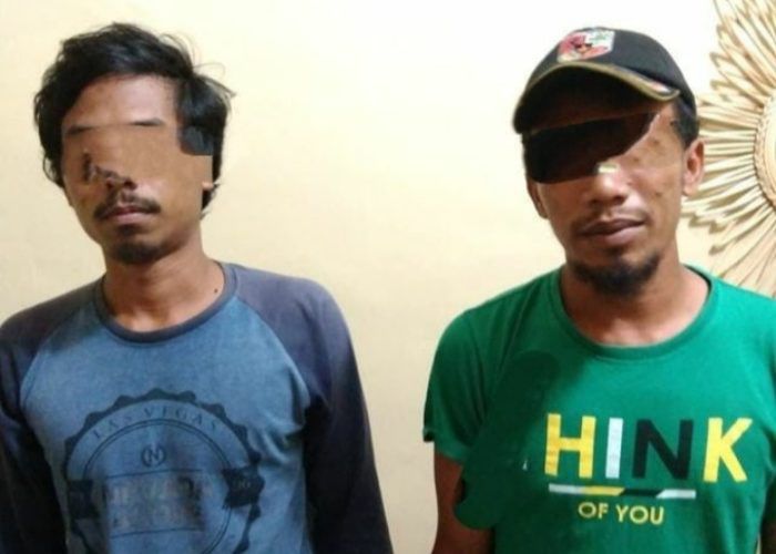 Dua pelaku pemalak usaha loundry di Medan. 