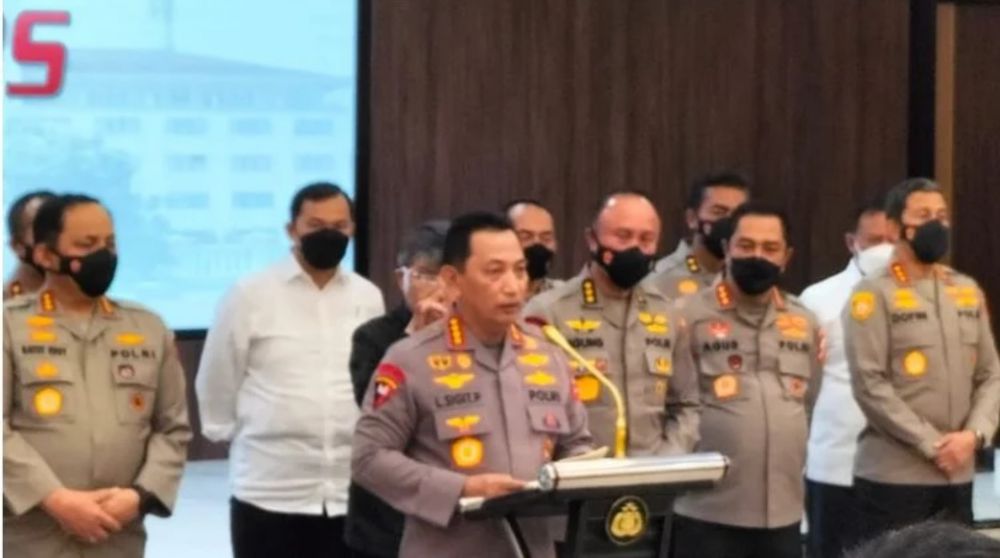 Kapolri, Jenderal Listyo Sigit Prabowo dalam jumpa pers, Selasa, 9 Agustus 2022. 