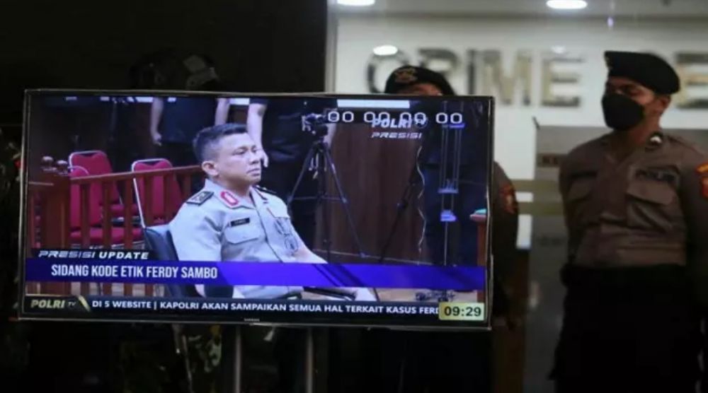 Ilustrasi Sidang Komisi Kode Etik Polri (KKEP) terhadap mantan Kadiv Propam Polri Irjen Ferdy Sambo di Gedung Transnational Crime Center (TNCC) Divisi Propam Mabes Polri, Jakarta, Kamis (25/8/2022). 