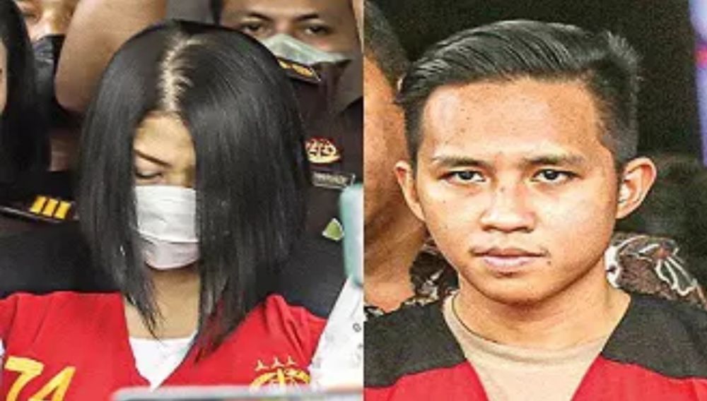 Kiri, Putri Candrawathi tiba di gedung Kejagung, Rabu(5/10). Kanan, Richard Eliezer.