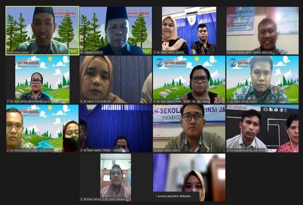 VISITASI : Salah satu kegiatan visitasi yang digelar BANSM Provinsi Jambi secara Daring.