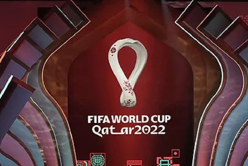 Logo Piala Dunia 2022 yang berlangsung di Qatar.